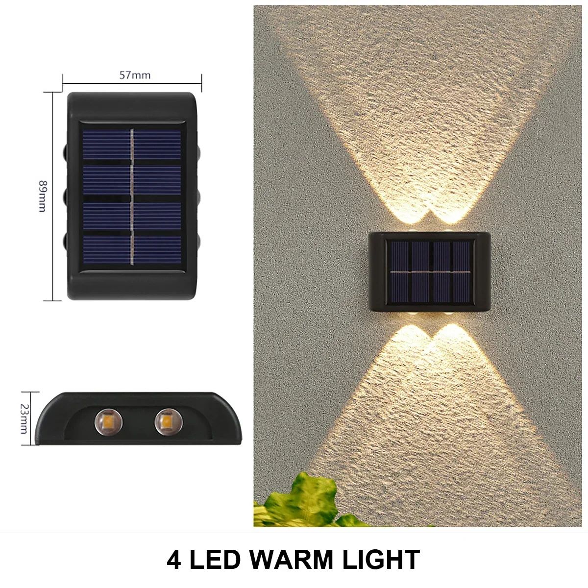 Cor emissora: 4led-Warmwattage: 12pcs