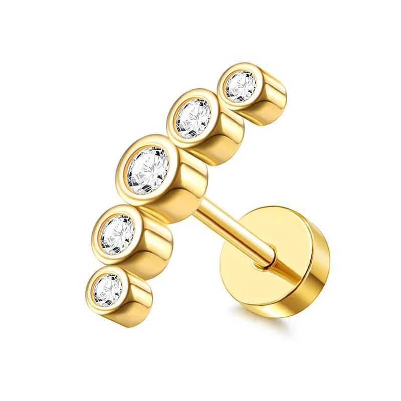 Gold Color Style 9-20g(0.8mm)x6mm