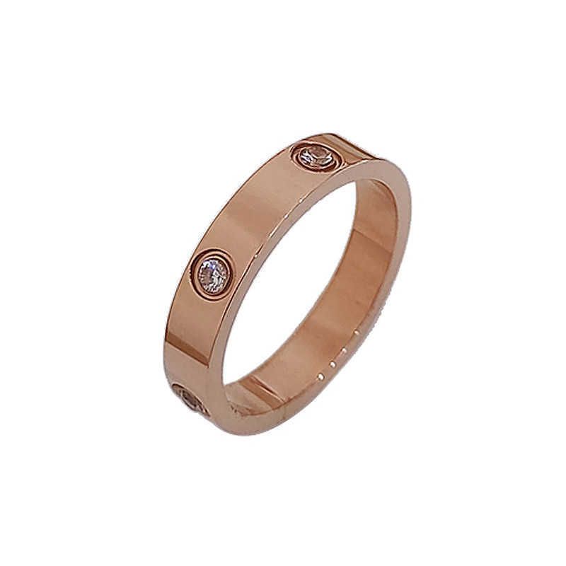 4mm Full Diamond Ring - Rose Gold