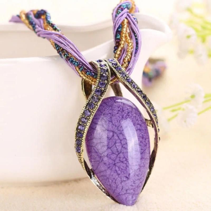 Purple-Oval Pendant