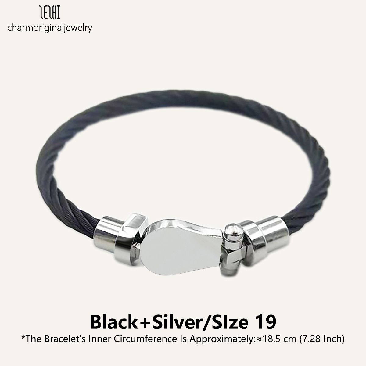 Черный серебряный размер 19