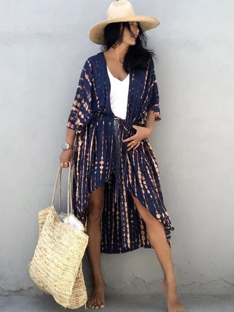 Navy Blue Kimono