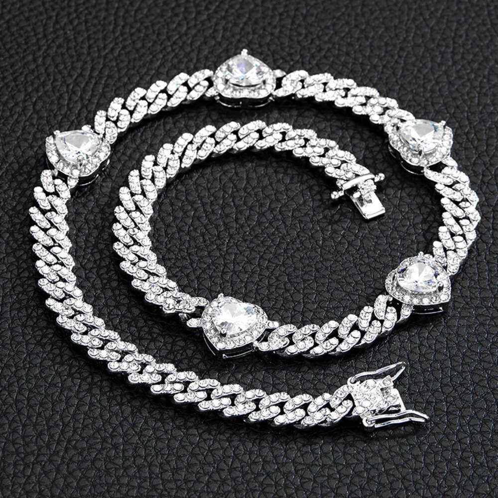 Collier-Bracele en argent et zircone blanche