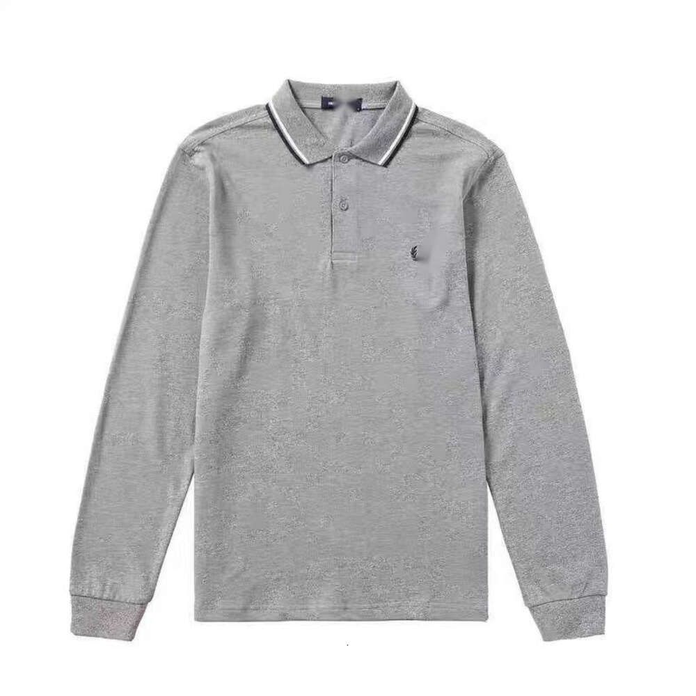 Long Sleeved Gray Black And White Edge