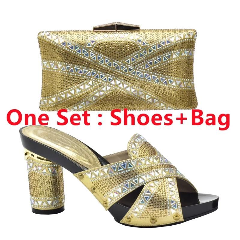 Gold Shoes and Bag