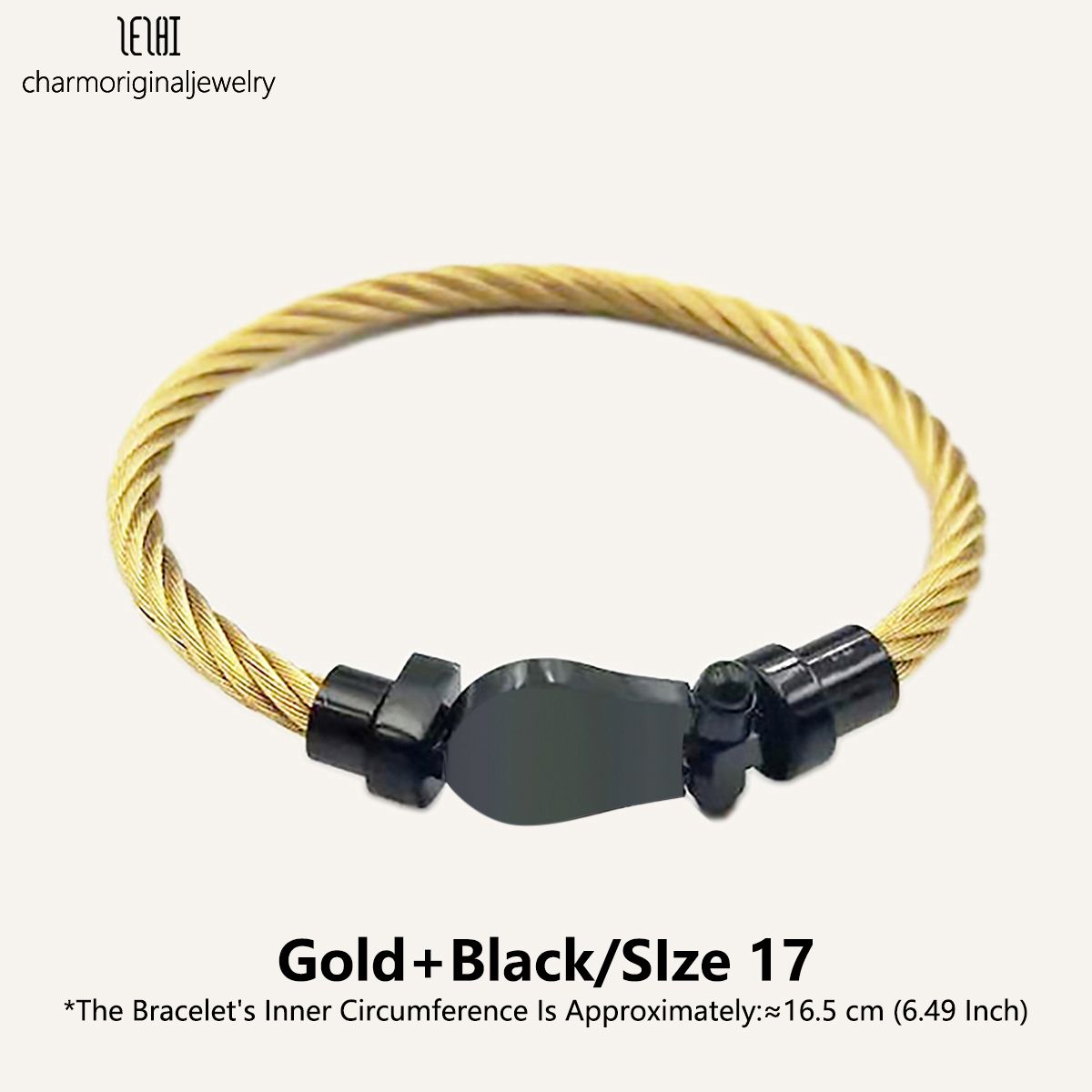 Gold Schwarz Größe17