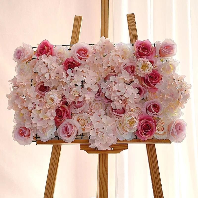 Dark pink roses wall