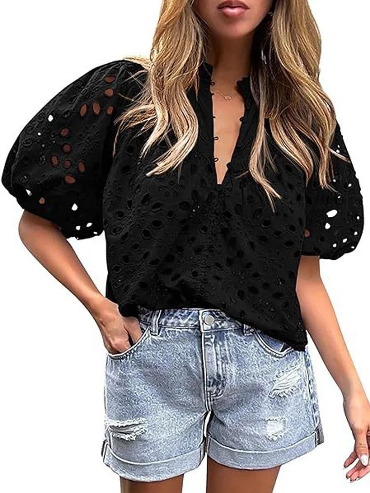 Black blouses shirts