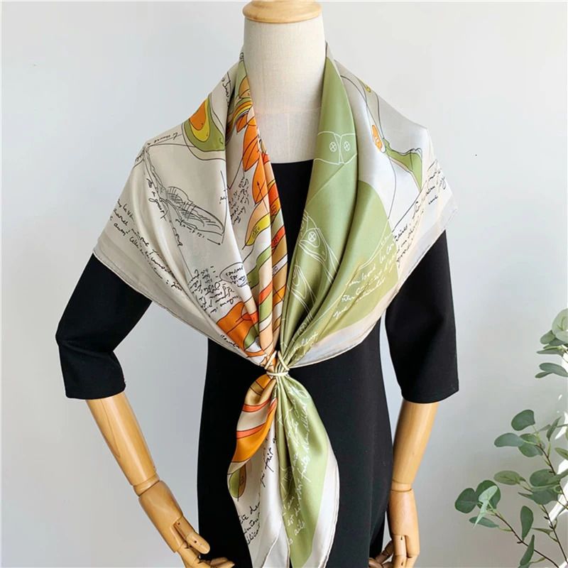 110cm Silk Scarf 14