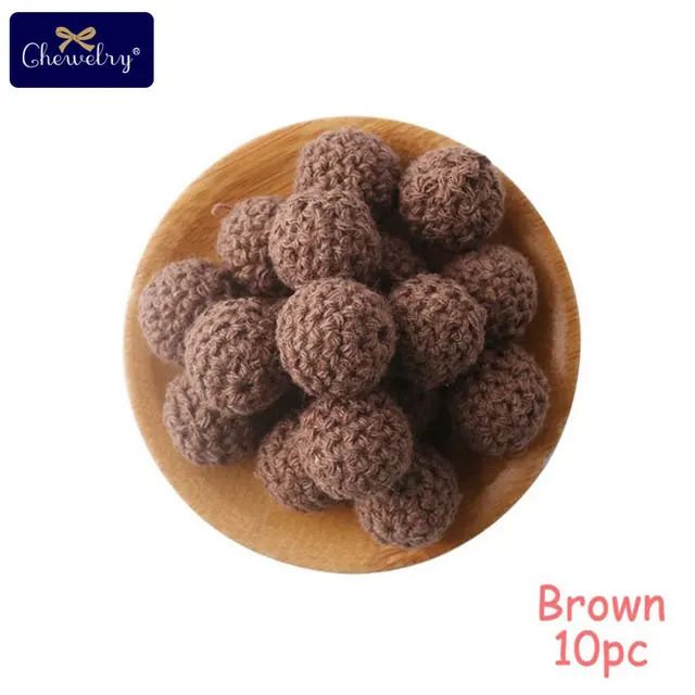 Brown Crochet Beads