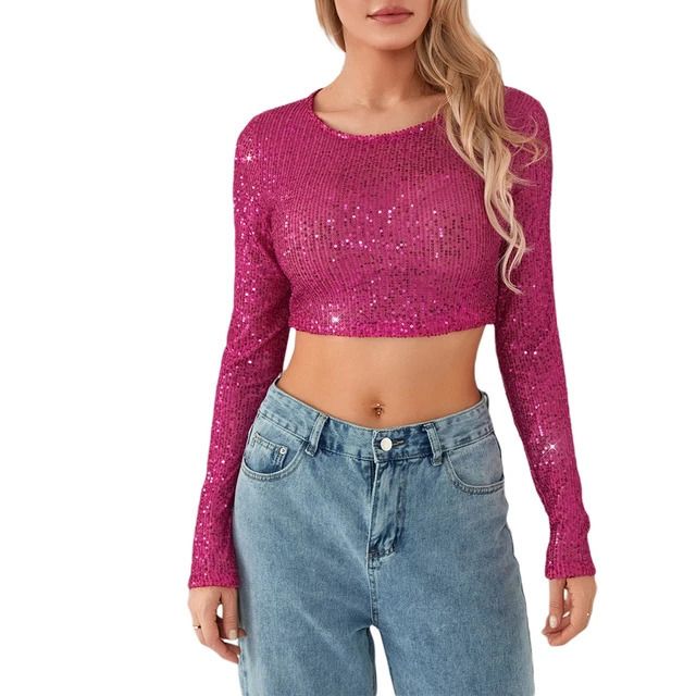 Sequin Apricot Top