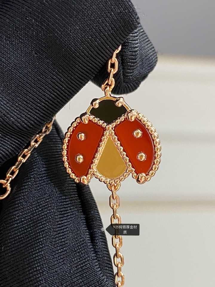 Rose Gold Winged Ladybug Bracelet Gift