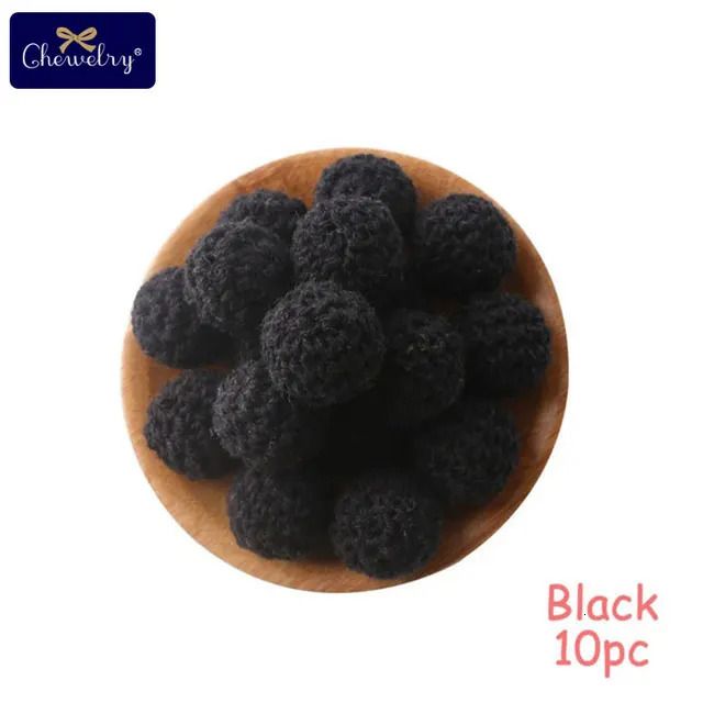 Black Crochet Beads
