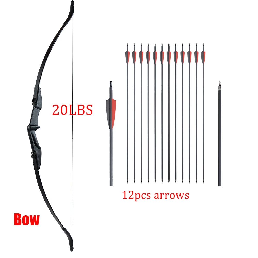 Color:20lbs bow 12arrows