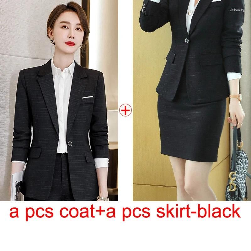 Black coat and skirt