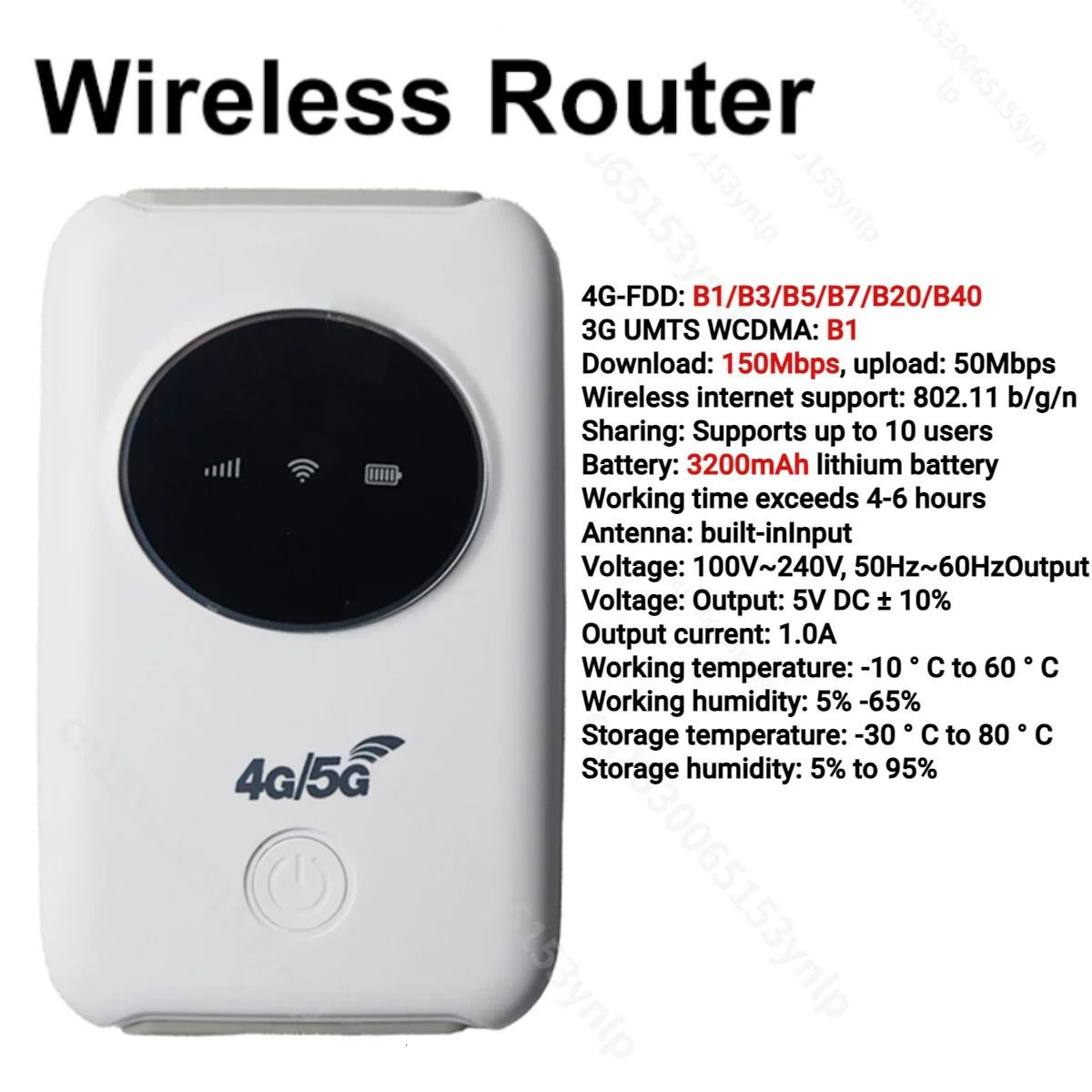 H808 4g wifi-router