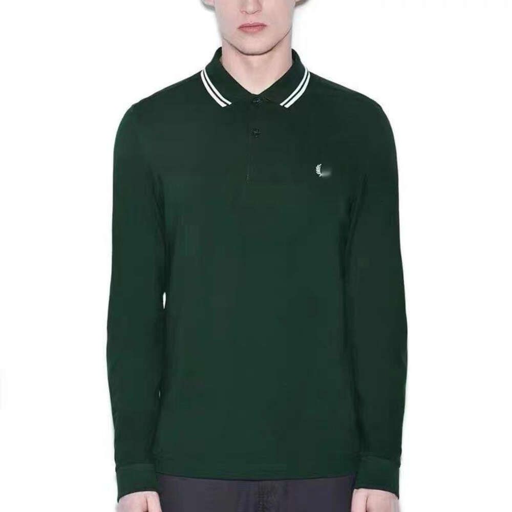 Long Sleeved Green Double White Edge