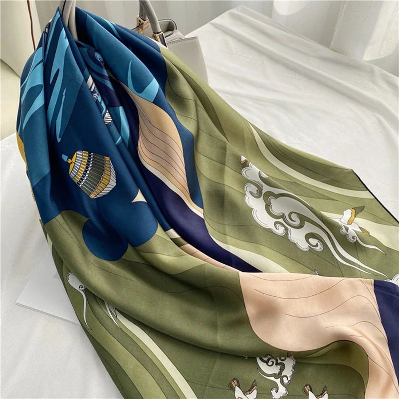 110cm Silk Scarf 10