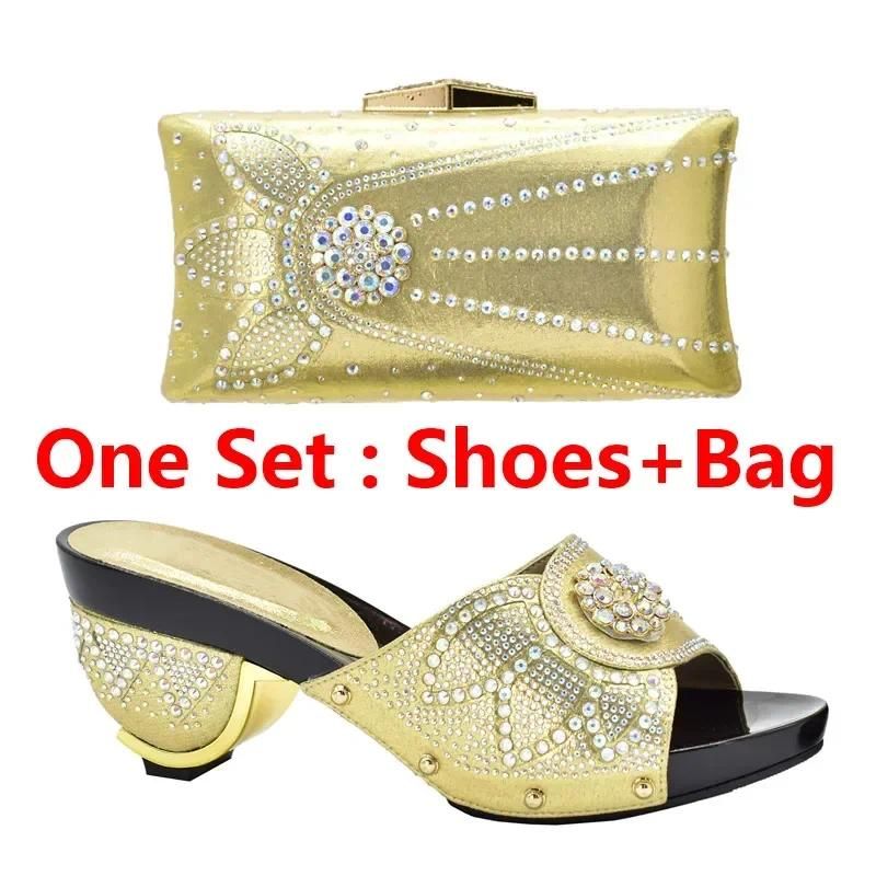 Gold Shoes and Bag