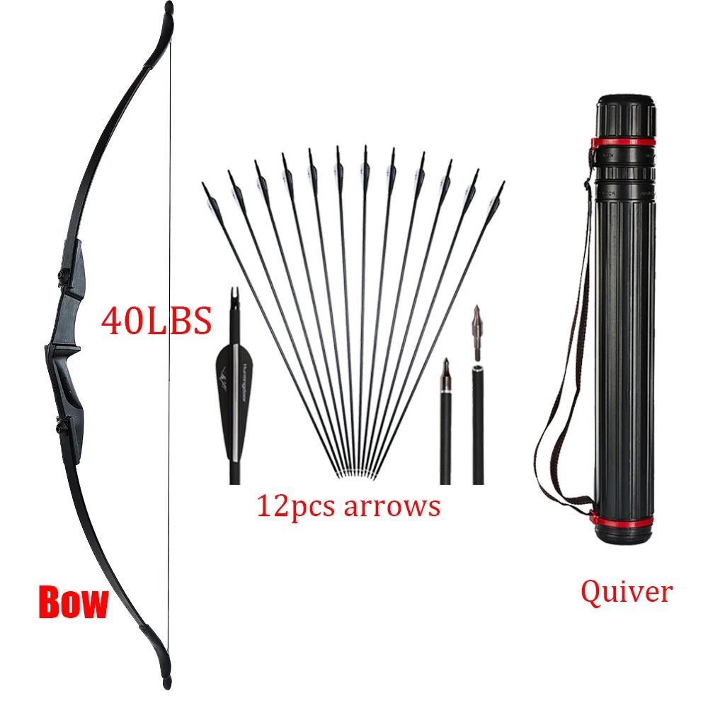 Color:40lbs bow 12arrows Q