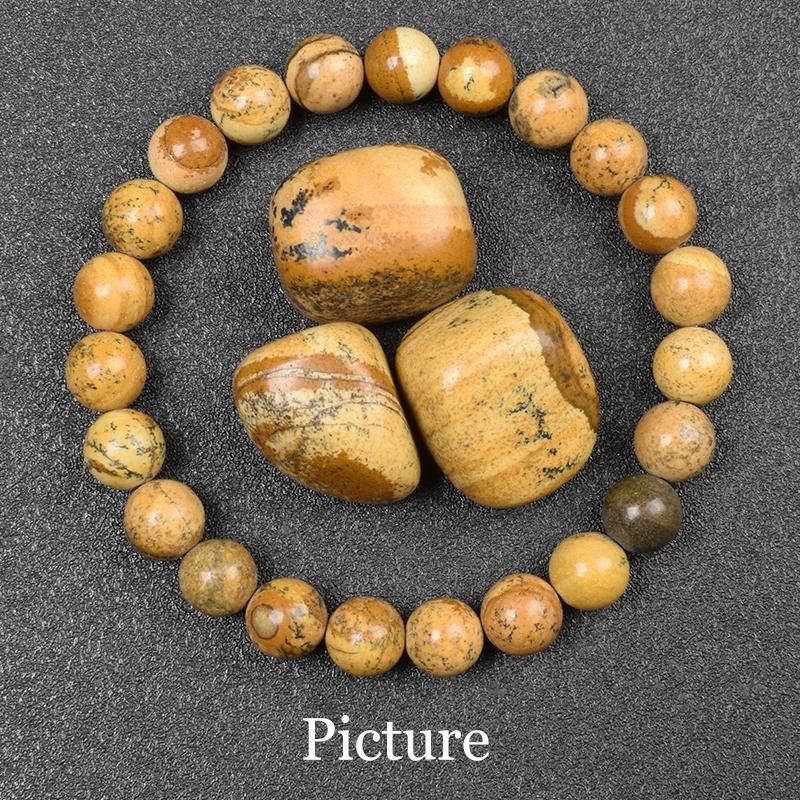 Perles de 8 mm 19cm-7,5 pouces 17 pierre d'image