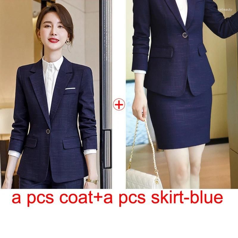 Blue coat and skirt