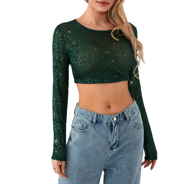 Sequin Silver Top