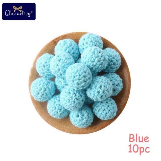 Blue Crochet Beads