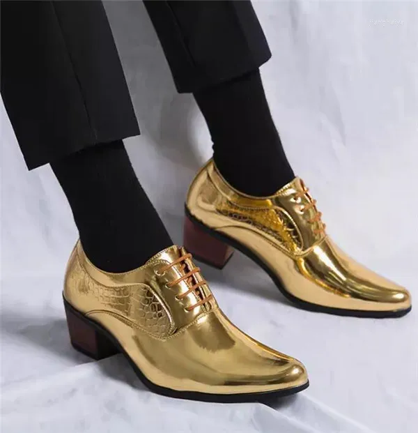 Gold patent leather