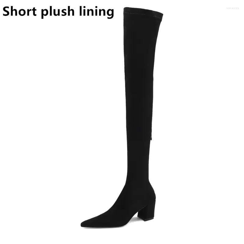 Black short plush