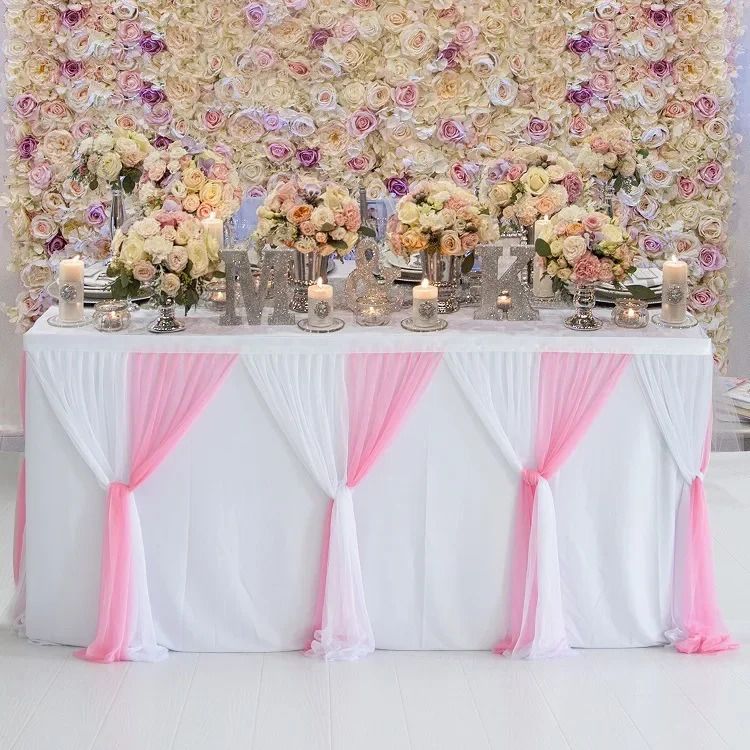 Pink And White-9ft 77x275cm