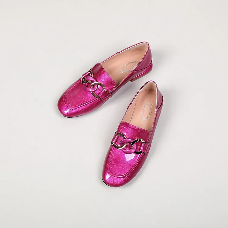 Rose-red Loafer Shoe