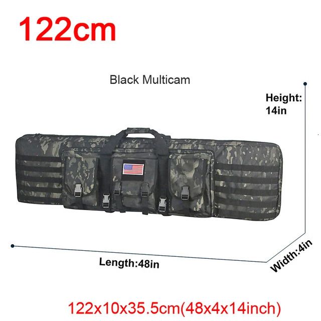 122cm Black Camo