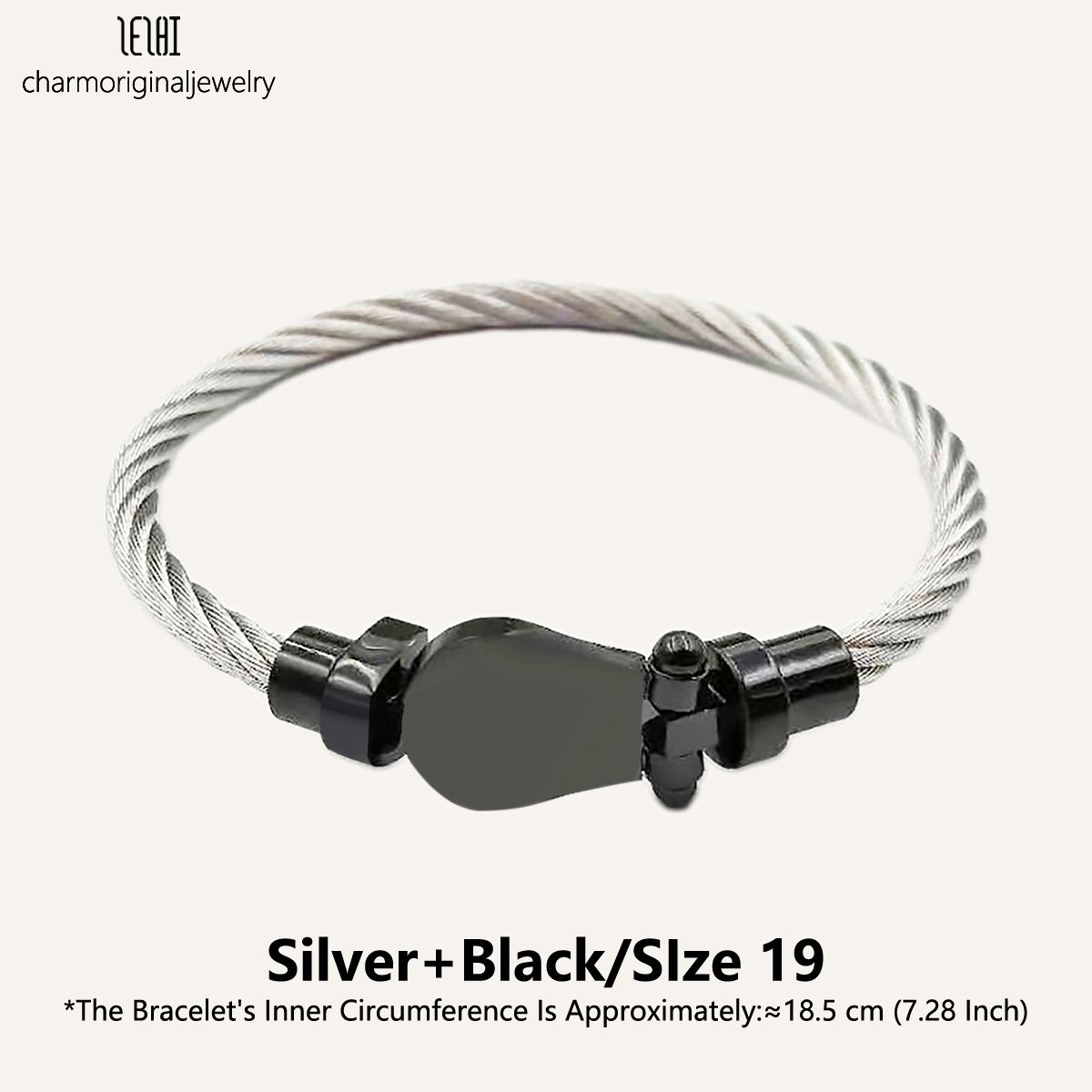 Silver svart storlek19