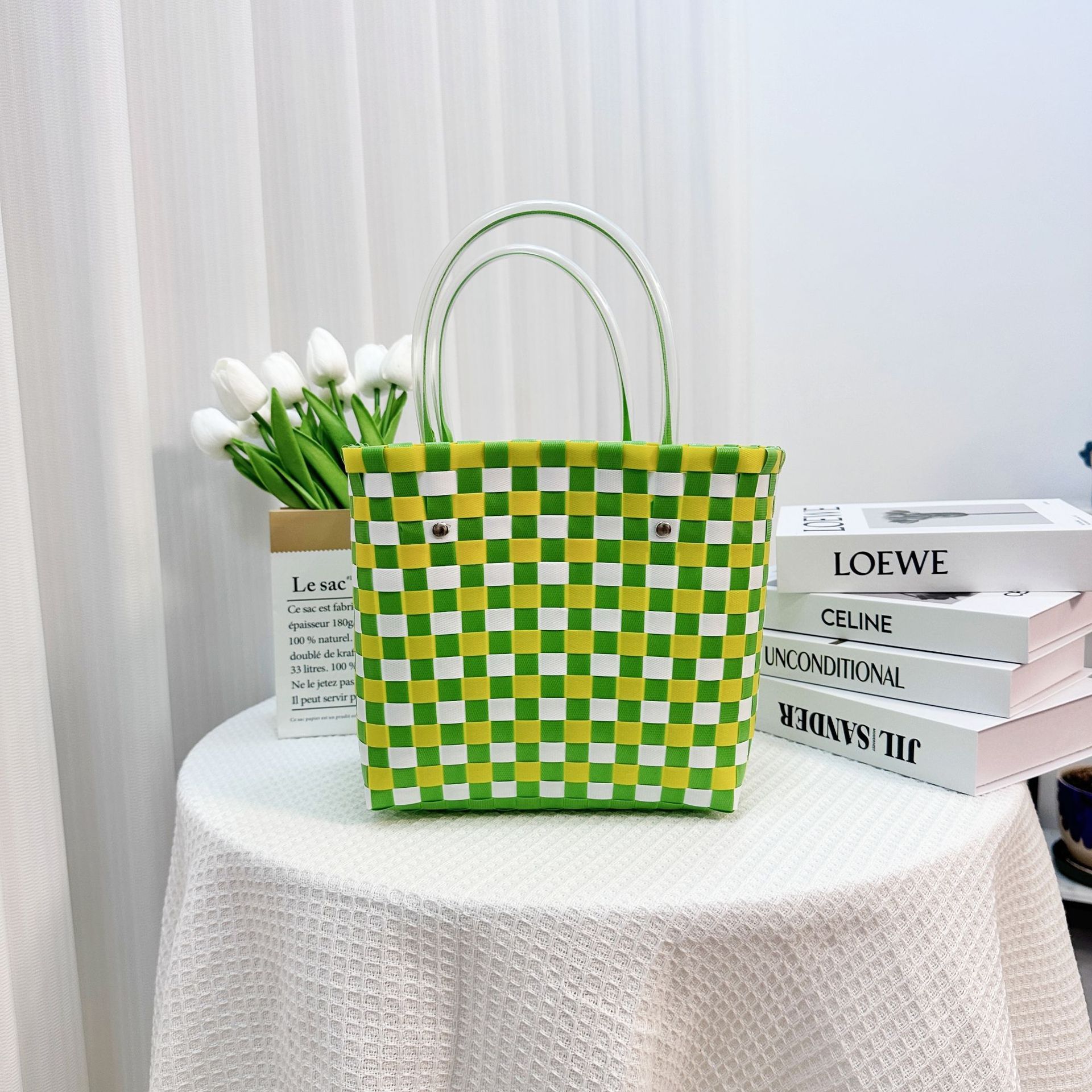 plaid verde e giallo