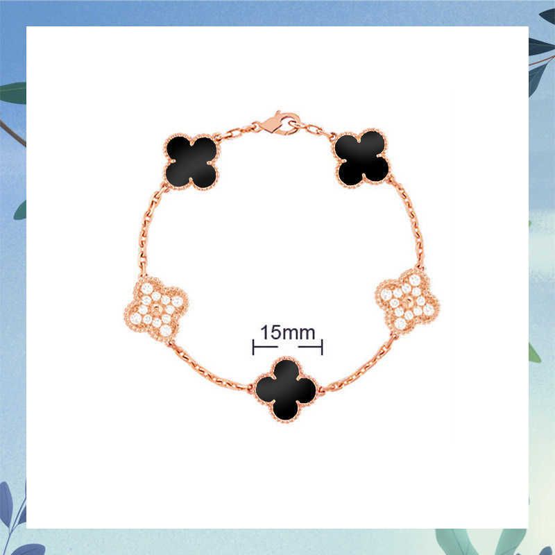 Rose Gold - Agate preto+diamante completo l