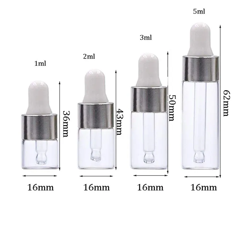 Couvercle argenté transparent de 1 ml