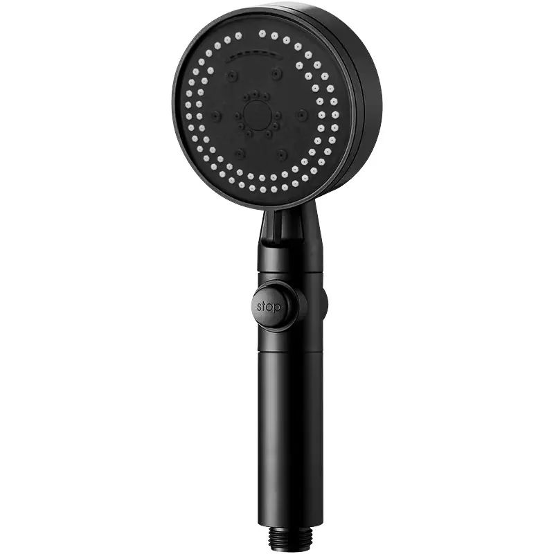 Color:Black shower head