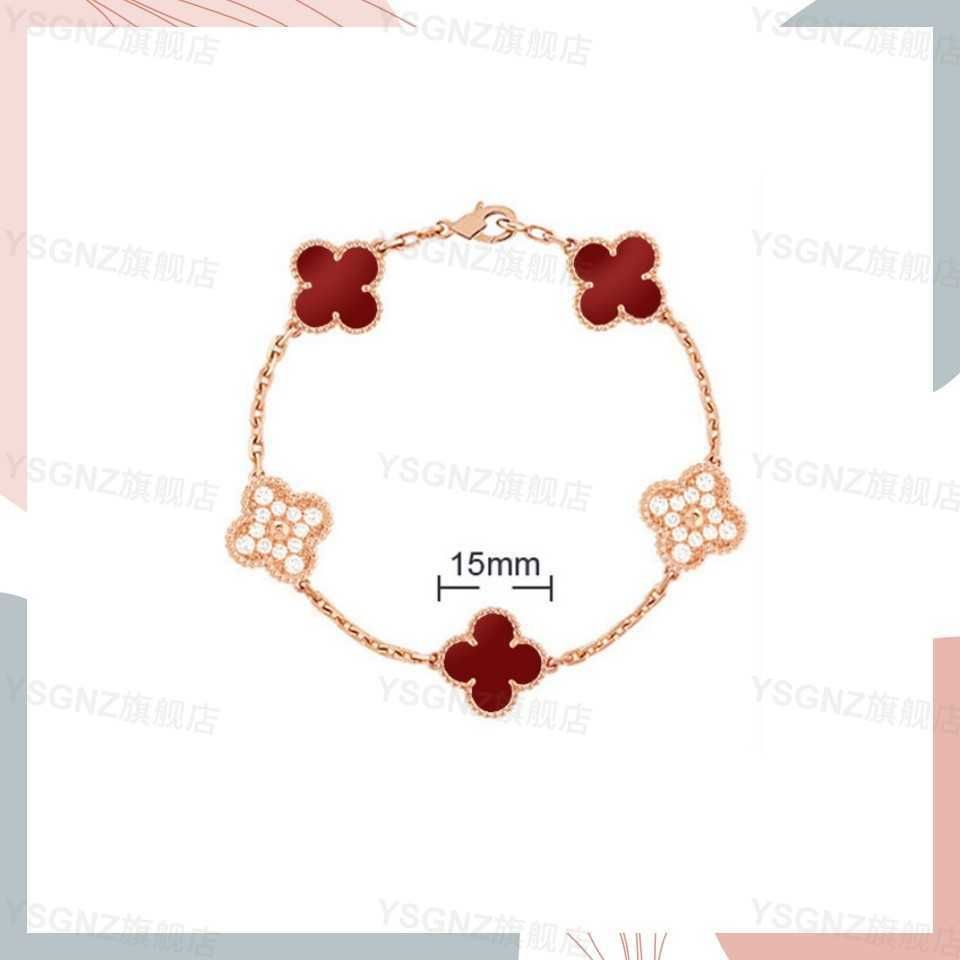 Roségold Large Diamond Red Achat-18,5 mm