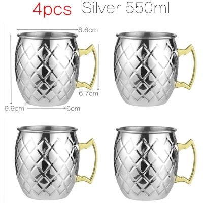 4 stcs zilver B-550 ml