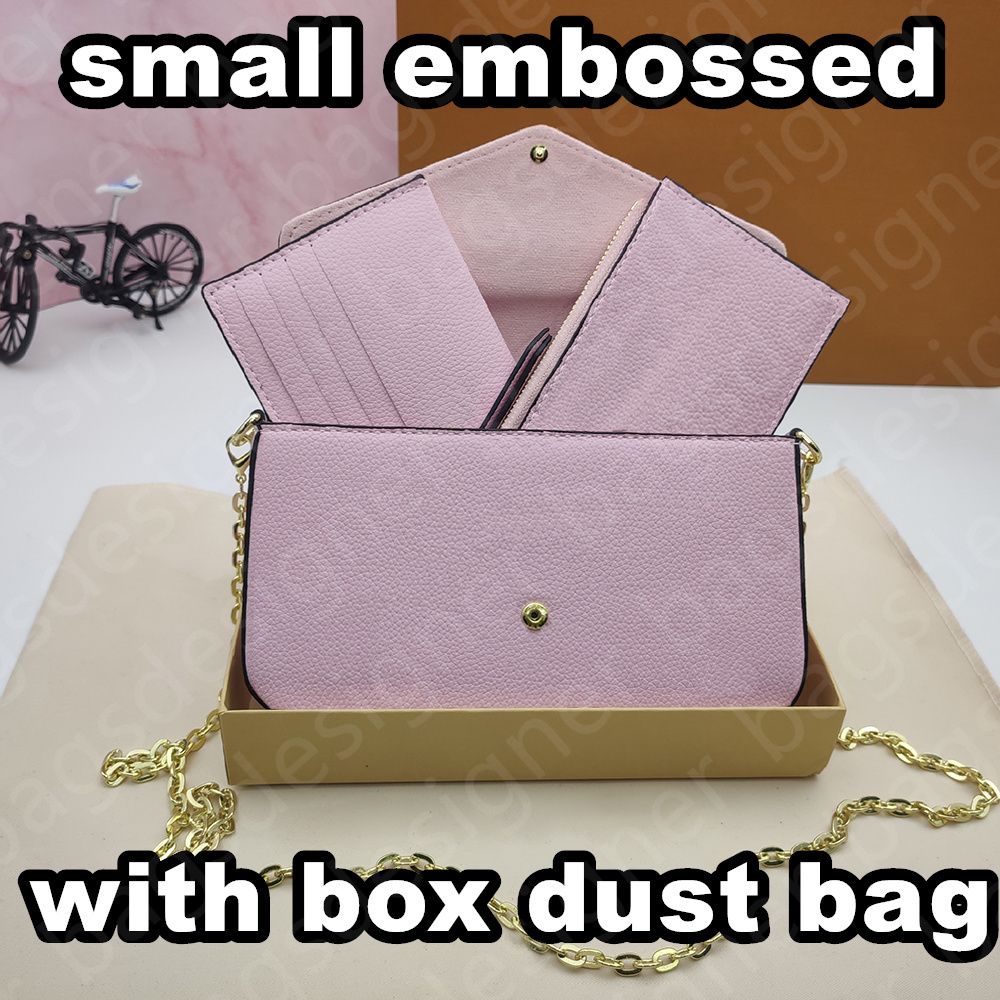 Pink small embossed