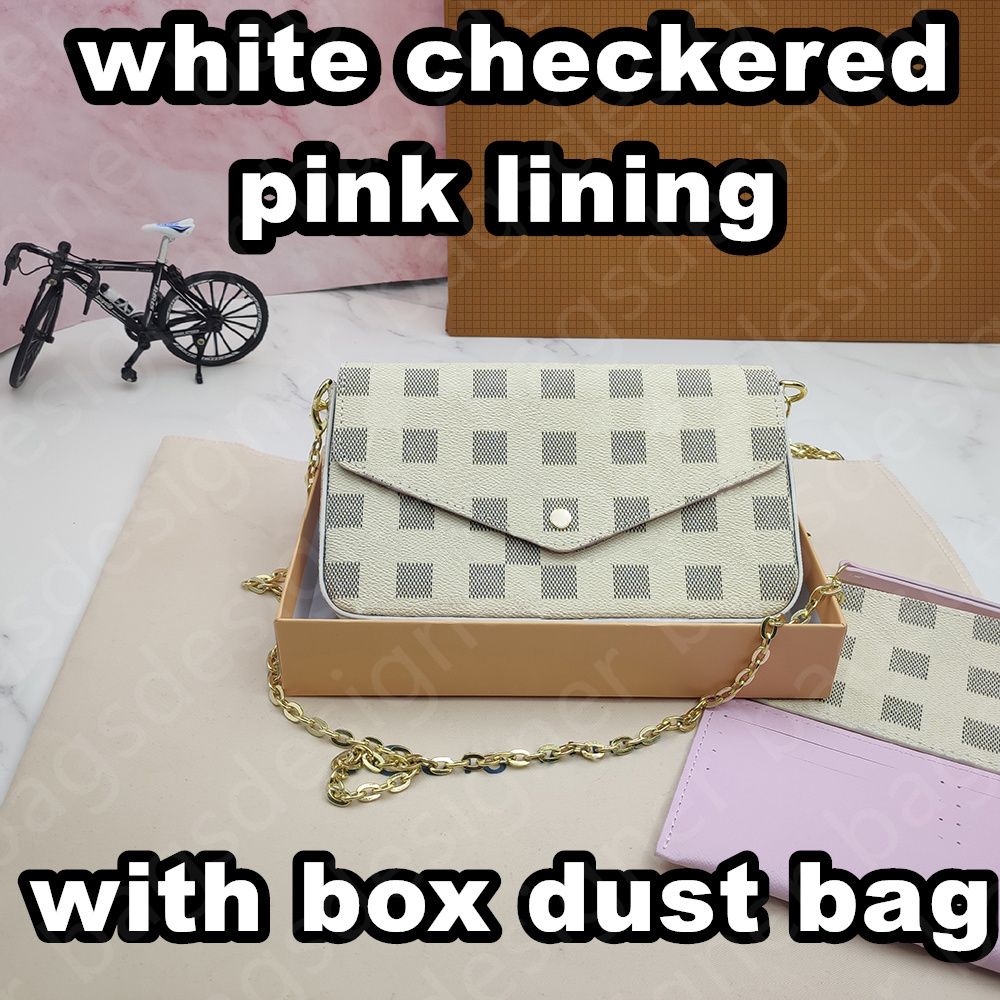 White checherd pink lining