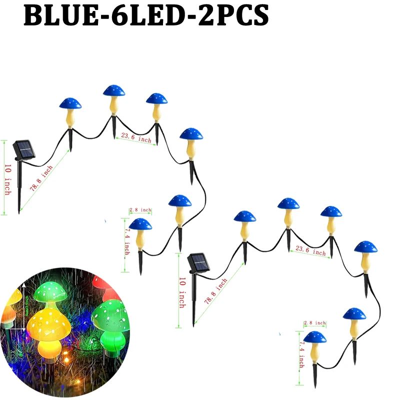 Emitting Color:BLUE-6LED-2PCS