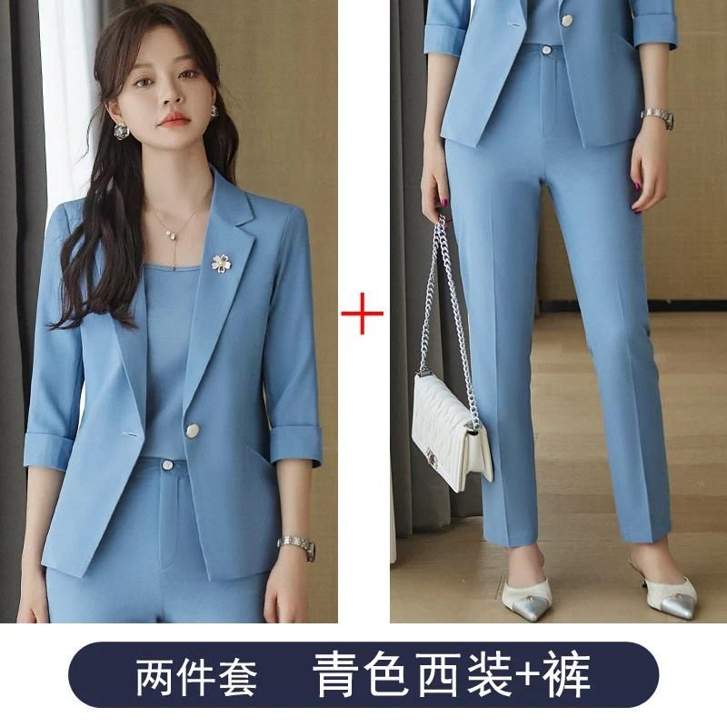 Blue suit pants