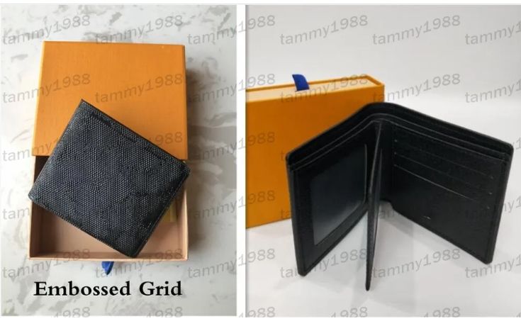 #3 Embossed Black Grid Wallet