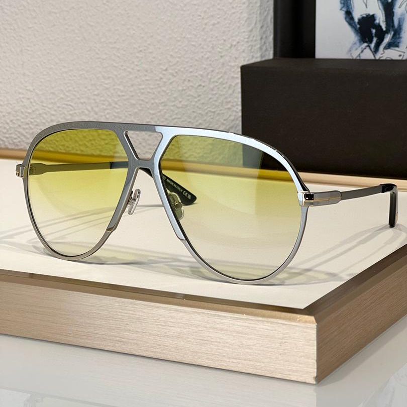 Silver frame Gradient yellow lens