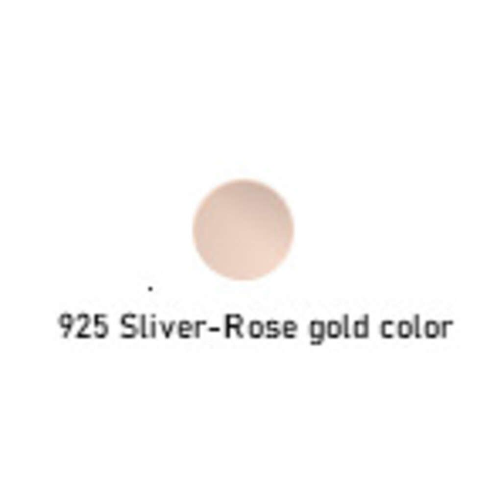 Orange-Rose Gold Plated-6,5 mm halsband