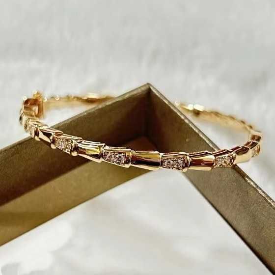 Rose Gold Diamond Snake Bracelet-925 S