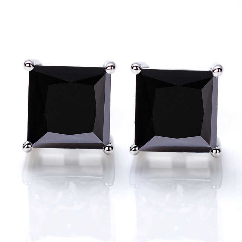 Schwarze Farbe-5mm 0,5ct pro Ohr