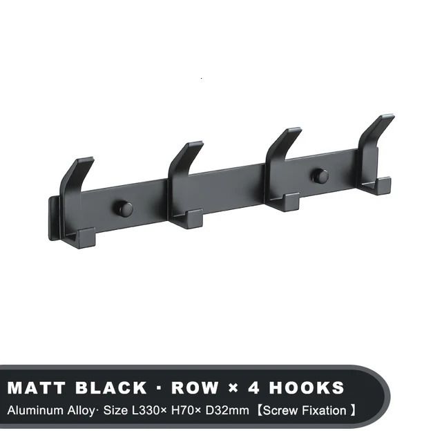 Black Row 4 Hooks